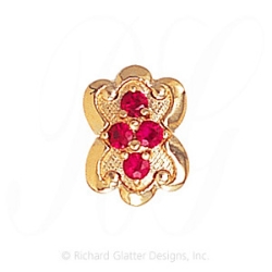GS520 R - 14 Karat Gold Ruby Slide 